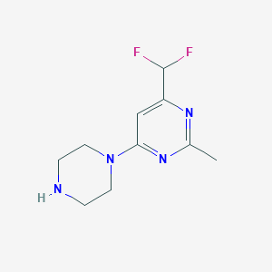 4-(Difluoromethyl)-2-methyl-6-(piperazin-1-yl)pyrimidine
