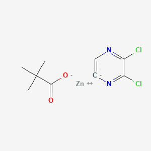 zinc;5,6-dichloro-2H-pyrazin-2-ide;2,2-dimethylpropanoate