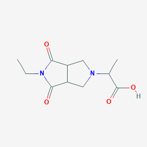 molecular formula C11H16N2O4 B1479345 2-(5-ethyl-4,6-dioxohexahydropyrrolo[3,4-c]pyrrol-2(1H)-yl)propanoic acid CAS No. 2097950-04-2