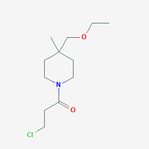 molecular formula C12H22ClNO2 B1479348 3-Chloro-1-(4-(ethoxymethyl)-4-methylpiperidin-1-yl)propan-1-one CAS No. 2098040-30-1