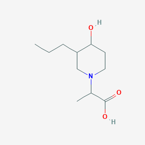 molecular formula C11H21NO3 B1479352 2-(4-Hydroxy-3-propylpiperidin-1-yl)propanoic acid CAS No. 2097943-25-2