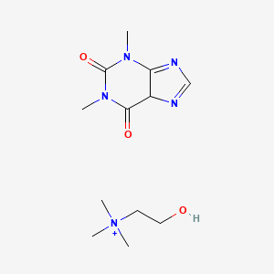 1,3-Dimethyl-2-oxopurin-6-olate,2-hydroxyethyl(trimethyl)azanium