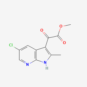 1H-Pyrrolo[2,3-b]pyridine-3-acetic acid, 6-chloro-2-methyl-a-oxo-, methyl ester