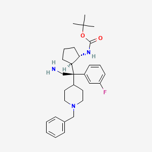 tert-Butyl ((1S,2R)-2-((S)-2-amino-1-(1-benzylpiperidin-4-yl)-1-(3-fluorophenyl)ethyl)cyclopentyl)carbamate