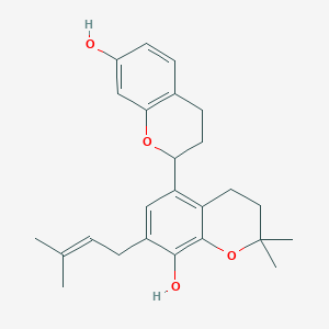 5-(7-hydroxy-3,4-dihydro-2H-chromen-2-yl)-2,2-dimethyl-7-(3-methylbut-2-enyl)-3,4-dihydrochromen-8-ol