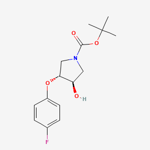 (3R,4R)-tert-butyl 3-(4-fluorophenoxy)-4-hydroxypyrrolidine-1-carboxylate