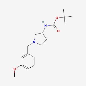 molecular formula C17H26N2O3 B14793640 (R)-tert-Butyl (1-(3-methoxybenzyl)pyrrolidin-3-yl)carbamate 