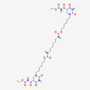 6-[5-(ethoxycarbonylcarbamoyl)-2,4-dioxo-1,3-diazinan-1-yl]hexyl N-[6-[6-[5-(ethoxycarbonylcarbamoyl)-2,4-dioxo-1,3-diazinan-1-yl]hexoxycarbonylamino]hexyl]carbamate