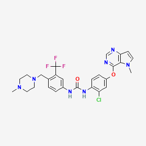 Urea, N-[2-chloro-4-[(5-methyl-5H-pyrrolo[3,2-d]pyrimidin-4-yl)oxy]phenyl]-N'-[4-[(4-methyl-1-piperazinyl)methyl]-3-(trifluoromethyl)phenyl]-