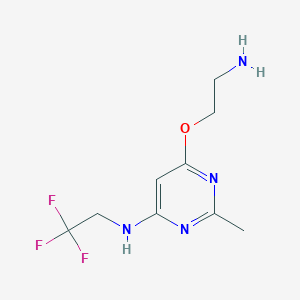 molecular formula C9H13F3N4O B1479385 6-(2-aminoethoxy)-2-methyl-N-(2,2,2-trifluoroethyl)pyrimidin-4-amine CAS No. 2098141-93-4