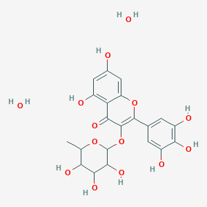 5,7-Dihydroxy-3-(3,4,5-trihydroxy-6-methyloxan-2-yl)oxy-2-(3,4,5-trihydroxyphenyl)chromen-4-one;dihydrate