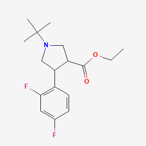 Ethyl (3S,4R)-1-(tert-butyl)-4-(2,4-difluorophenyl)pyrrolidine-3-carboxylate