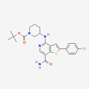 (S)-tert-Butyl 3-((7-carbamoyl-2-(4-chlorophenyl)thieno[3,2-c]pyridin-4-yl)amino)piperidine-1-carboxylate