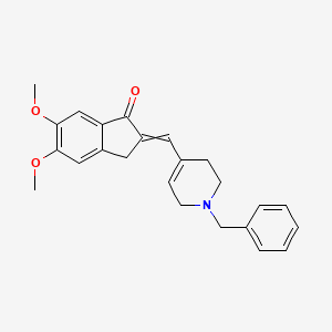 2-[(1-benzyl-3,6-dihydro-2H-pyridin-4-yl)methylidene]-5,6-dimethoxy-3H-inden-1-one