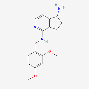 1-N-[(2,4-dimethoxyphenyl)methyl]-6,7-dihydro-5H-cyclopenta[c]pyridine-1,5-diamine