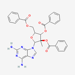 (2R,3R,4R,5R)-4-(benzoyloxy)-2-[(benzoyloxy)methyl]-5-(2,6-diamino-9H-purin-9-yl)-4-methyloxolan-3-yl benzoate