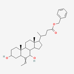 benzyl 4-[(10R,13R)-6-ethylidene-3,7-dihydroxy-10,13-dimethyl-1,2,3,4,5,7,8,9,11,12,14,15,16,17-tetradecahydrocyclopenta[a]phenanthren-17-yl]pentanoate