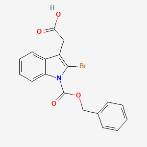 2-(1-((Benzyloxy)carbonyl)-2-bromo-1H-indol-3-yl)acetic acid