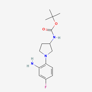 (S)-tert-Butyl (1-(2-amino-4-fluorophenyl)pyrrolidin-3-yl)carbamate