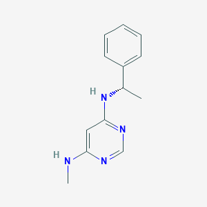 molecular formula C13H16N4 B1479398 (S)-N4-methyl-N6-(1-phenylethyl)pyrimidine-4,6-diamine CAS No. 2098162-88-8