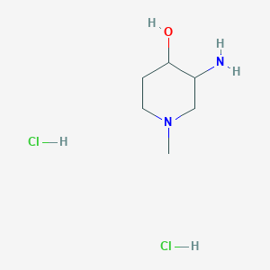 3-Amino-1-methylpiperidin-4-ol;dihydrochloride