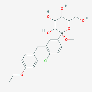 (2S)-2-[4-chloro-3-[(4-ethoxyphenyl)methyl]phenyl]-6-(hydroxymethyl)-2-methoxyoxane-3,4,5-triol