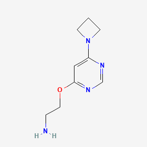 2-((6-(Azetidin-1-yl)pyrimidin-4-yl)oxy)ethan-1-amine