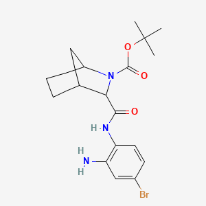 molecular formula C18H24BrN3O3 B14794104 3-(2-Amino-4-bromo-phenylcarbamoyl)-2-azabicyclo[2.2.1]heptane-2-carboxylic acid tert-butyl ester 