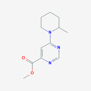 molecular formula C12H17N3O2 B1479416 Methyl 6-(2-methylpiperidin-1-yl)pyrimidine-4-carboxylate CAS No. 2098012-48-5