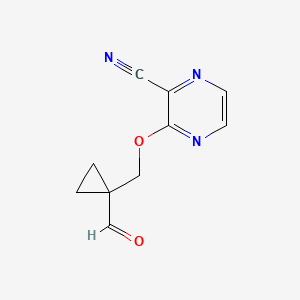 3-((1-Formylcyclopropyl)methoxy)pyrazine-2-carbonitrile