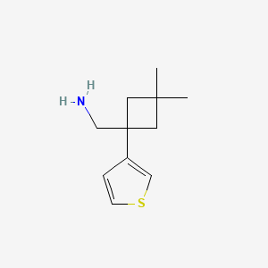 (3,3-Dimethyl-1-(thiophen-3-yl)cyclobutyl)methanamine