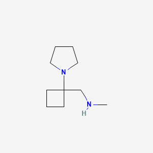N-methyl-1-(1-(pyrrolidin-1-yl)cyclobutyl)methanamine