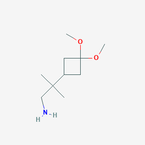 2-(3,3-Dimethoxycyclobutyl)-2-methylpropan-1-amine