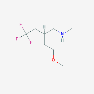molecular formula C8H16F3NO B1479427 4,4,4-trifluoro-2-(2-methoxyethyl)-N-methylbutan-1-amine CAS No. 2098118-75-1