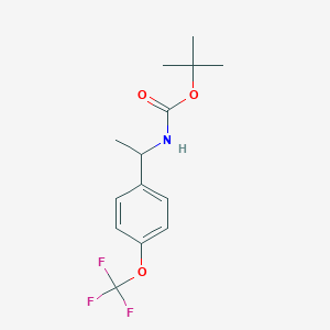 tert-butyl N-[1-[4-(trifluoromethoxy)phenyl]ethyl]carbamate