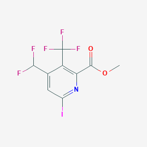 Methyl 4-(difluoromethyl)-6-iodo-3-(trifluoromethyl)pyridine-2-carboxylate