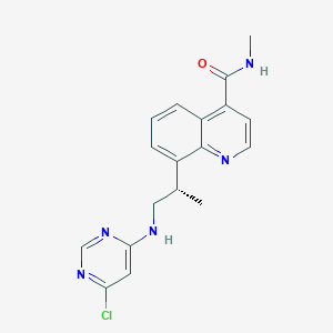 (S)-8-(1-((6-Chloropyrimidin-4-yl)amino)propan-2-yl)-N-methylquinoline-4-carboxamide