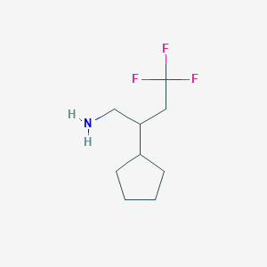 2-Cyclopentyl-4,4,4-trifluorobutan-1-amine