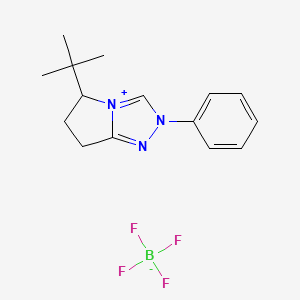 (5R)-5-(1,1-dimethylethyl)-6,7-dihydro-2-phenyl-5H-Pyrrolo[2,1-c]-1,2,4-triazolium tetrafluoroborate