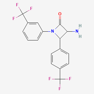 3-Amino-1-(3-(trifluoromethyl)phenyl)-4-(4-(trifluoromethyl)phenyl)azetidin-2-one