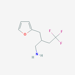molecular formula C9H12F3NO B1479436 4,4,4-Trifluoro-2-(furan-2-ylmethyl)butan-1-amine CAS No. 2098105-53-2