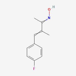 molecular formula C11H12FNO B14794446 4-(4-Fluorophenyl)-3-methylbut-3-en-2-one oxime 