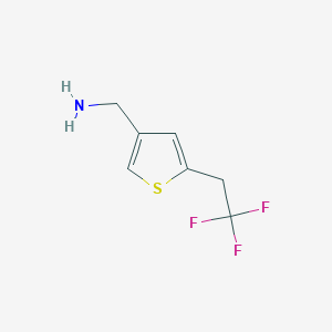 molecular formula C7H8F3NS B1479445 (5-(2,2,2-三氟乙基)噻吩-3-基)甲胺 CAS No. 2091718-73-7