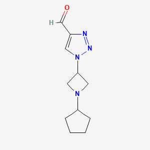 1-(1-cyclopentylazetidin-3-yl)-1H-1,2,3-triazole-4-carbaldehyde