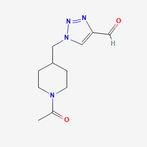 1-((1-acetylpiperidin-4-yl)methyl)-1H-1,2,3-triazole-4-carbaldehyde