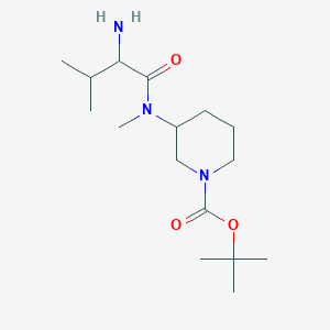 molecular formula C16H31N3O3 B14794578 (R)-tert-Butyl 3-((S)-2-amino-N,3-dimethylbutanamido)piperidine-1-carboxylate 