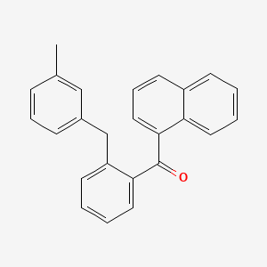 molecular formula C25H20O B14794606 {2-[(3-Methylphenyl)methyl]phenyl}(naphthalen-1-YL)methanone CAS No. 7424-66-0