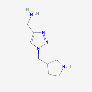 molecular formula C8H15N5 B1479461 (1-(pyrrolidin-3-ylmethyl)-1H-1,2,3-triazol-4-yl)methanamine CAS No. 2097965-00-7