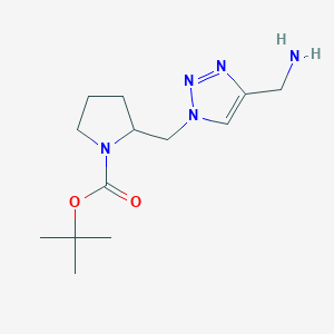 tert-butyl 2-((4-(aminomethyl)-1H-1,2,3-triazol-1-yl)methyl)pyrrolidine-1-carboxylate