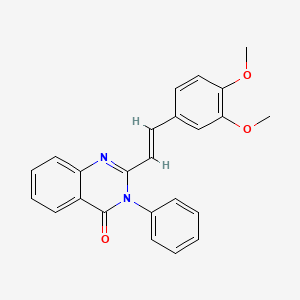 molecular formula C24H20N2O3 B14794643 2-(3,4-Dimethoxystyryl)-3-phenylquinazolin-4(3H)-one 